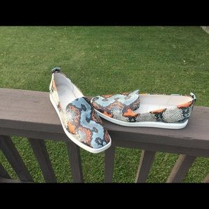 Snake Patterned Franco Sarto Slip-Ons